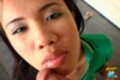 Tak looking up cum on her face