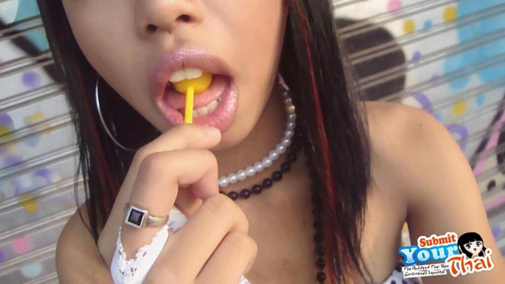 Tay sucking lollipop