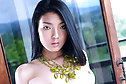 Beauty Riko Chong strips bra and shorts and poses nude