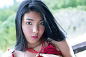 Beauty Riko Chong strips and reveals pert breasts and nice ass