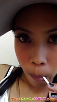 Sucking lollipop