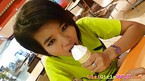 Meow eating ice cream