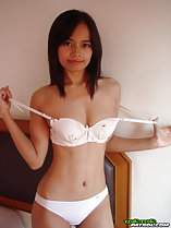 Pulling bra straps in panties