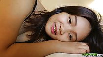 Lying on bed